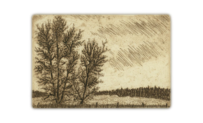 Roadside — etching 1-3