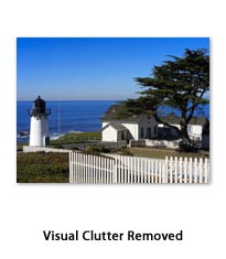 visual clutter removed