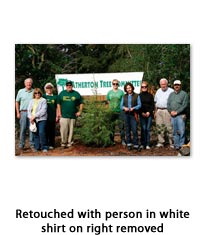 Photo Retouched with one figure removed