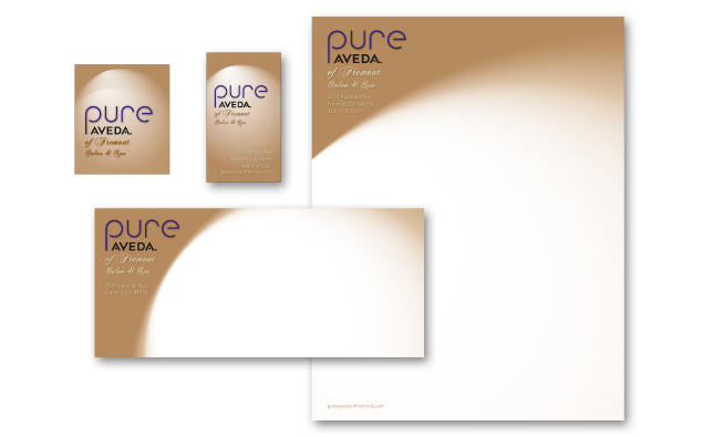 Pure Spa logo and stationary