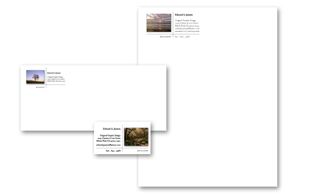 logo and stationary for Ed Jasmin