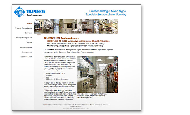 Telefunken Semiconductor Home Page 