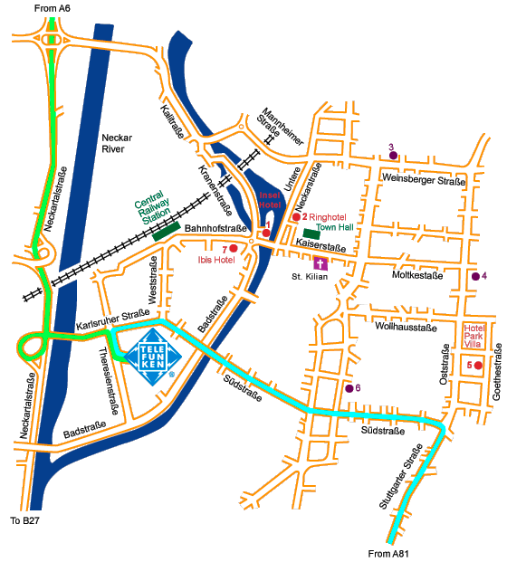 Heilbronn Germany Local Map